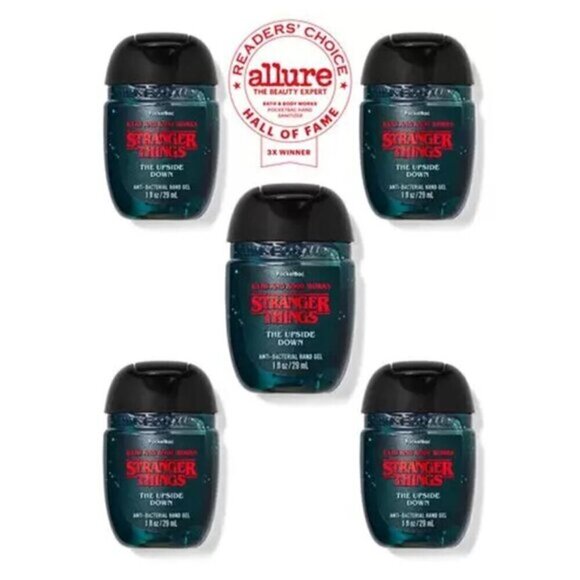 NWT Stranger Things, Bath & Body Works, PocketBac 5-Pack + Light-up Holder - Picture 3 of 9